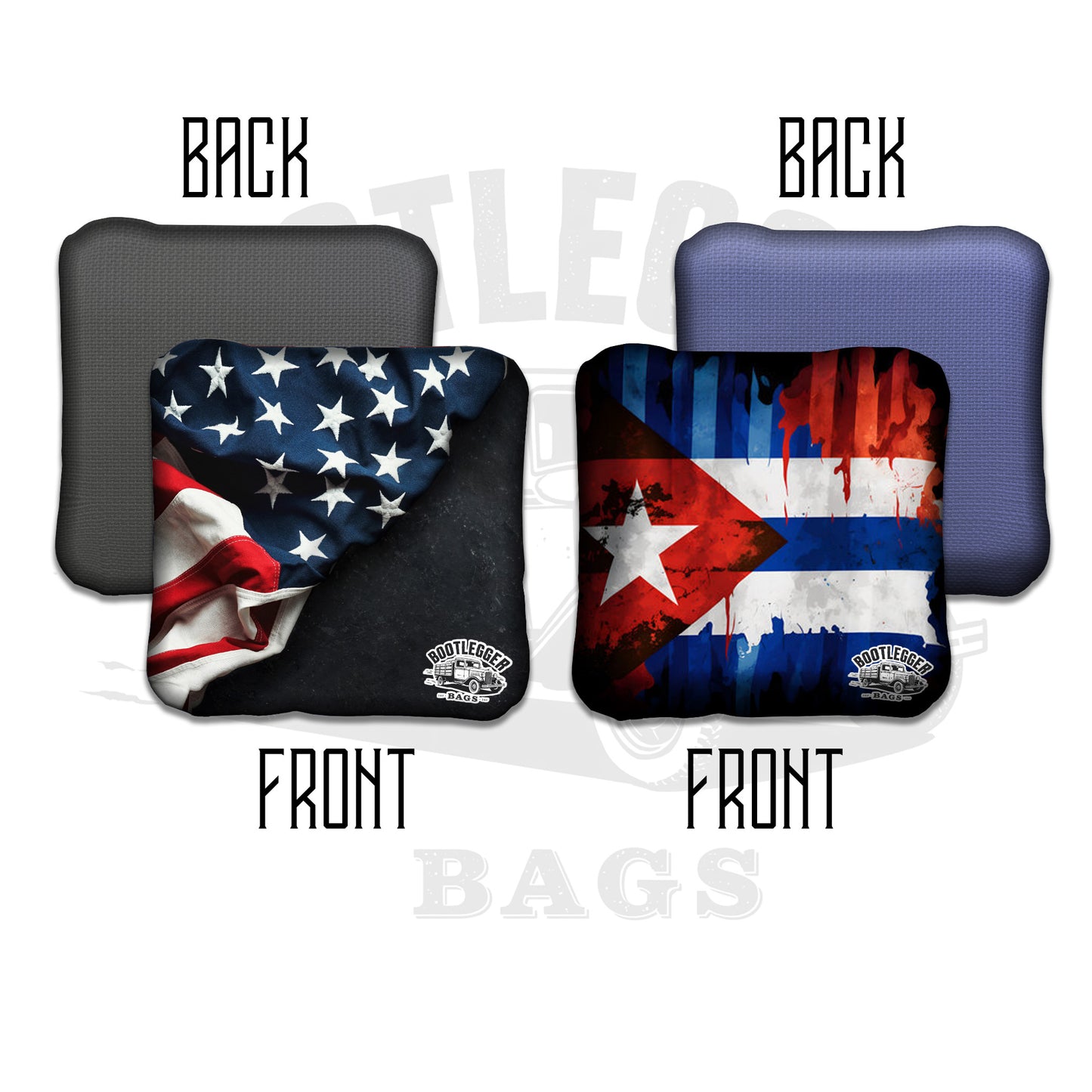 Cuban and American Flag Cornhole Bags