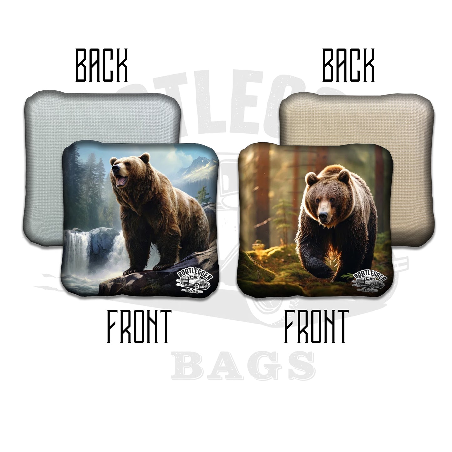 Grizzly Bear Cornhole Bags