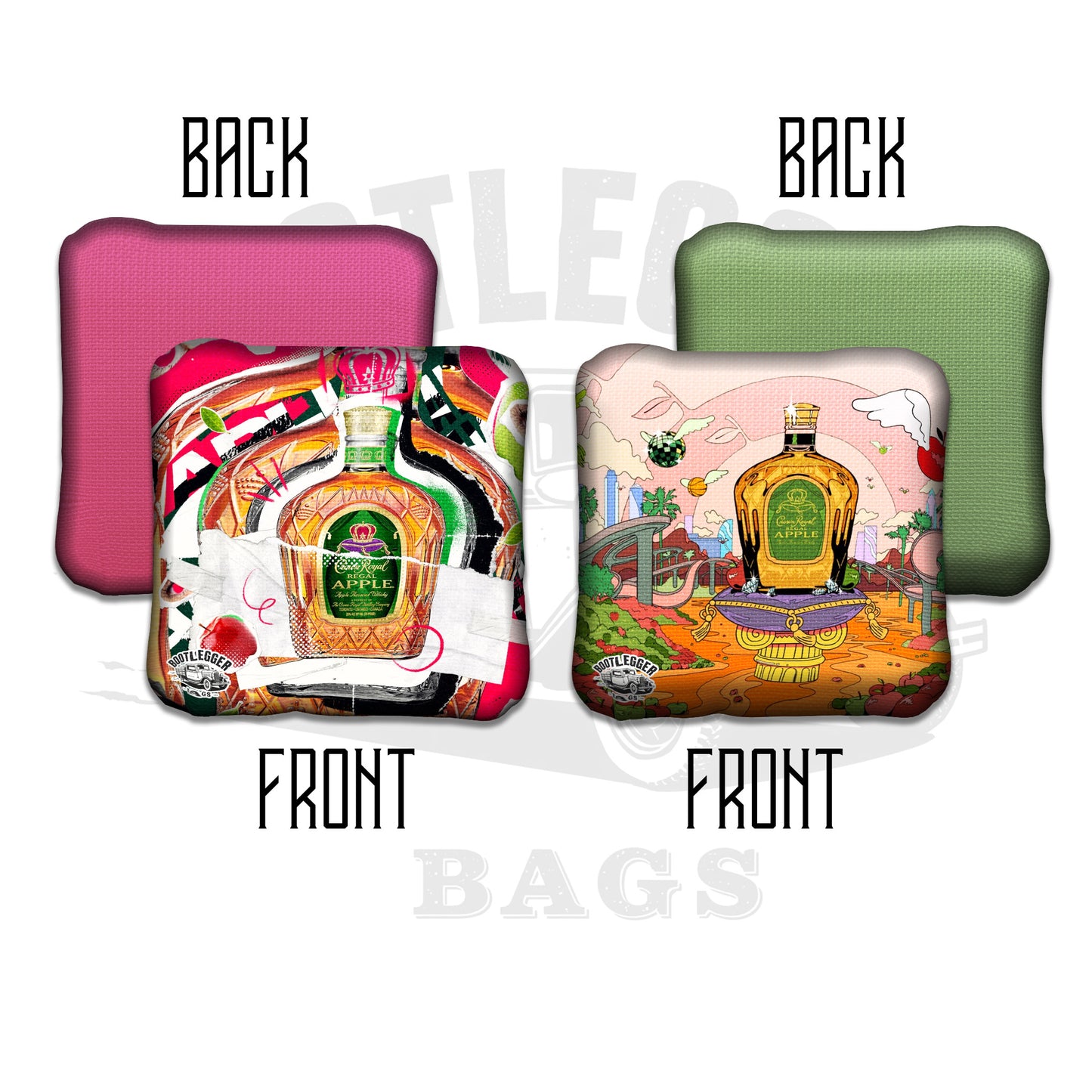Crown Royal Apple Fan Art Cornhole Bags