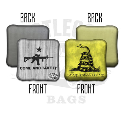 Come and Take It and Dont Tread on Me Cornhole Bags