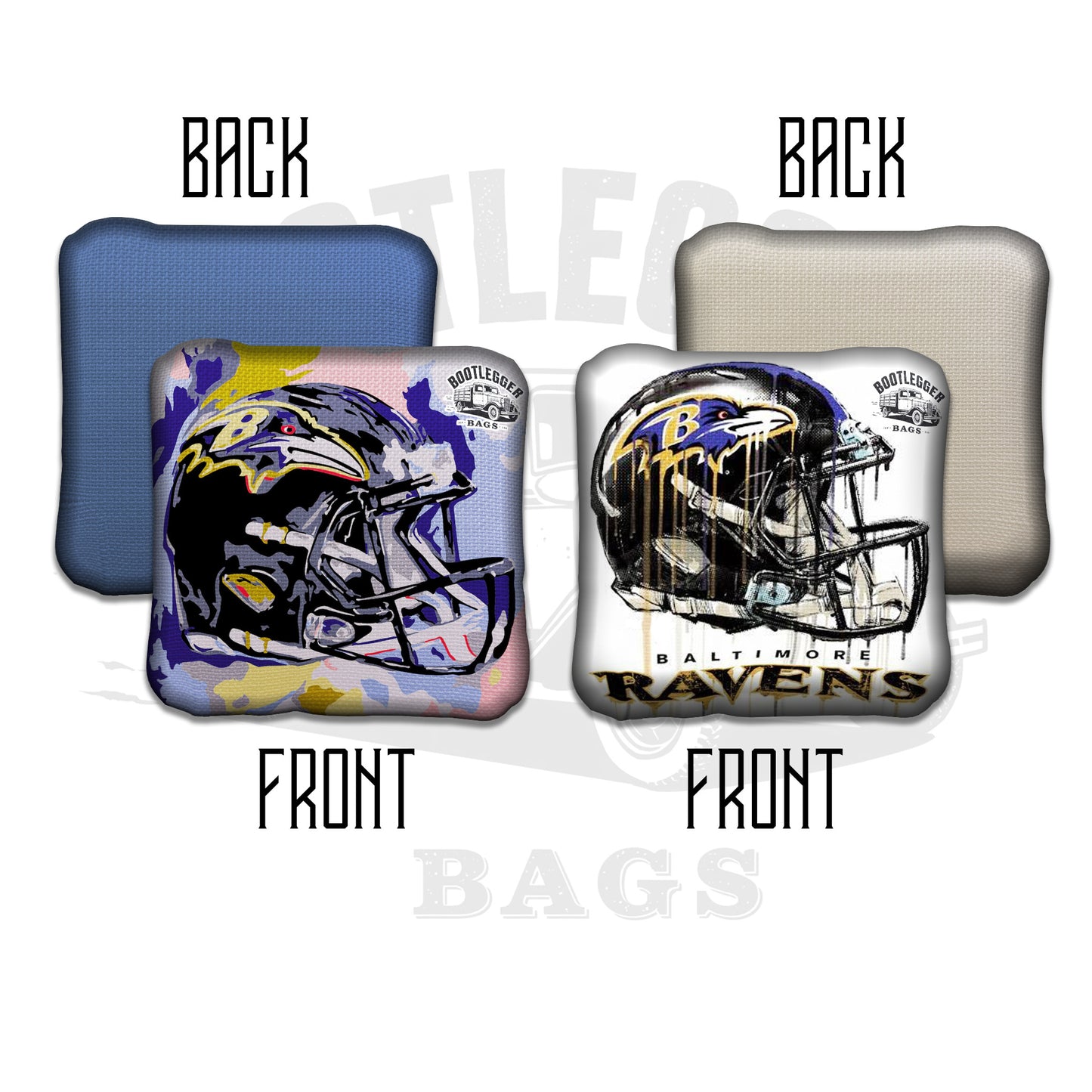 Baltimore Ravens Fan Art Cornhole Bags