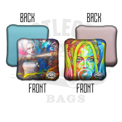 Harley Quinn Fan Art Cornhole Bags