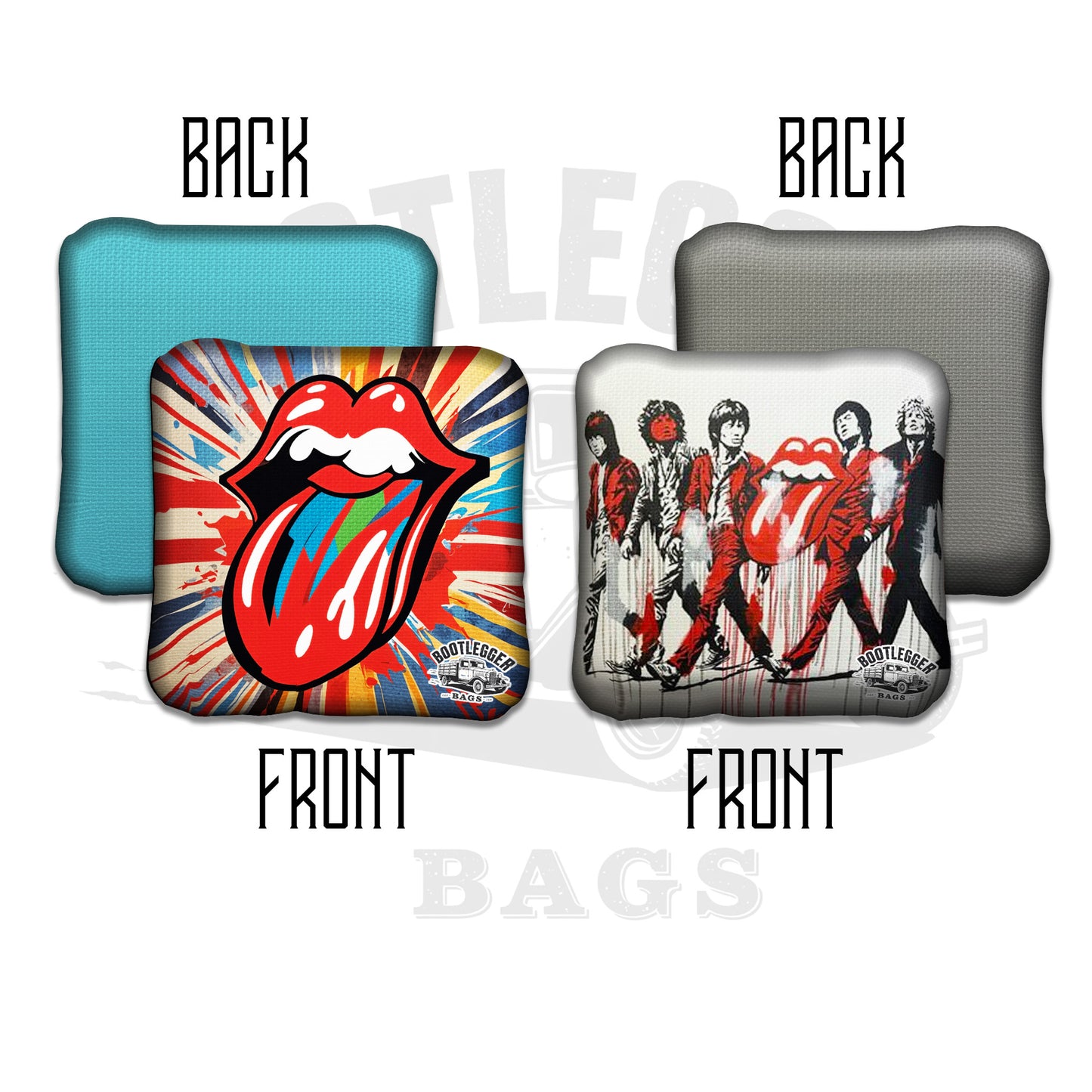Rolling Stones Fan Art Cornhole Bags