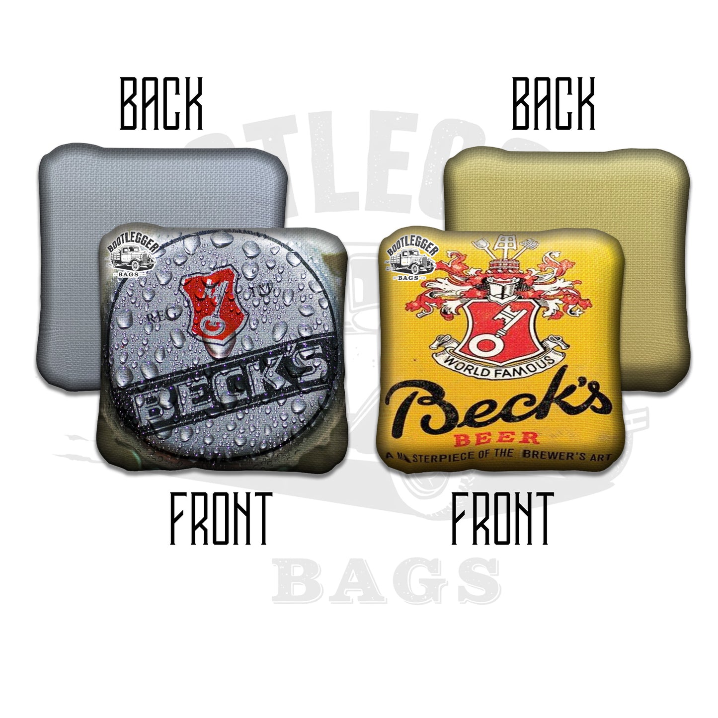 Becks Beer Fan Art Cornhole Bags