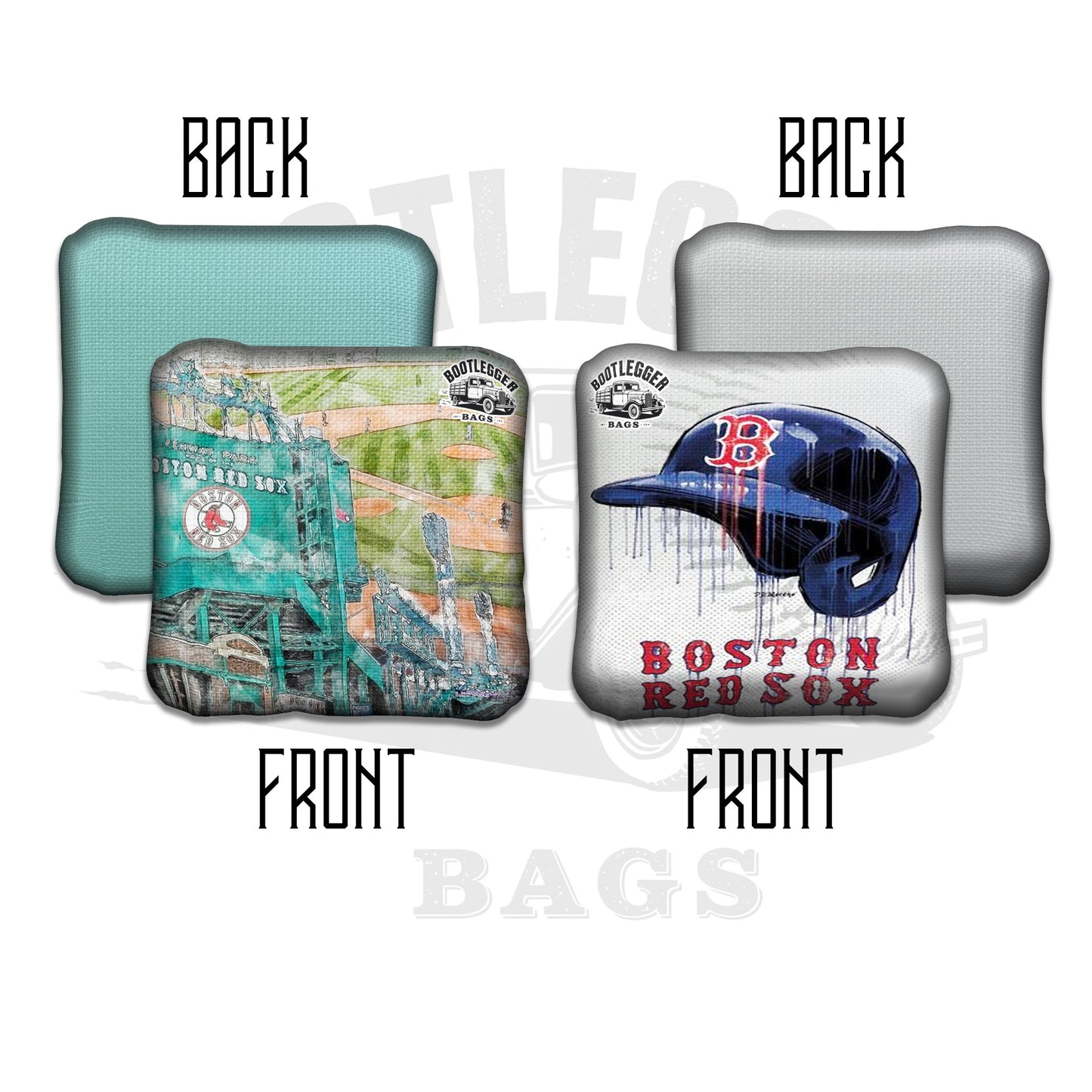 Boston Red Sox Fan Art Cornhole Bags