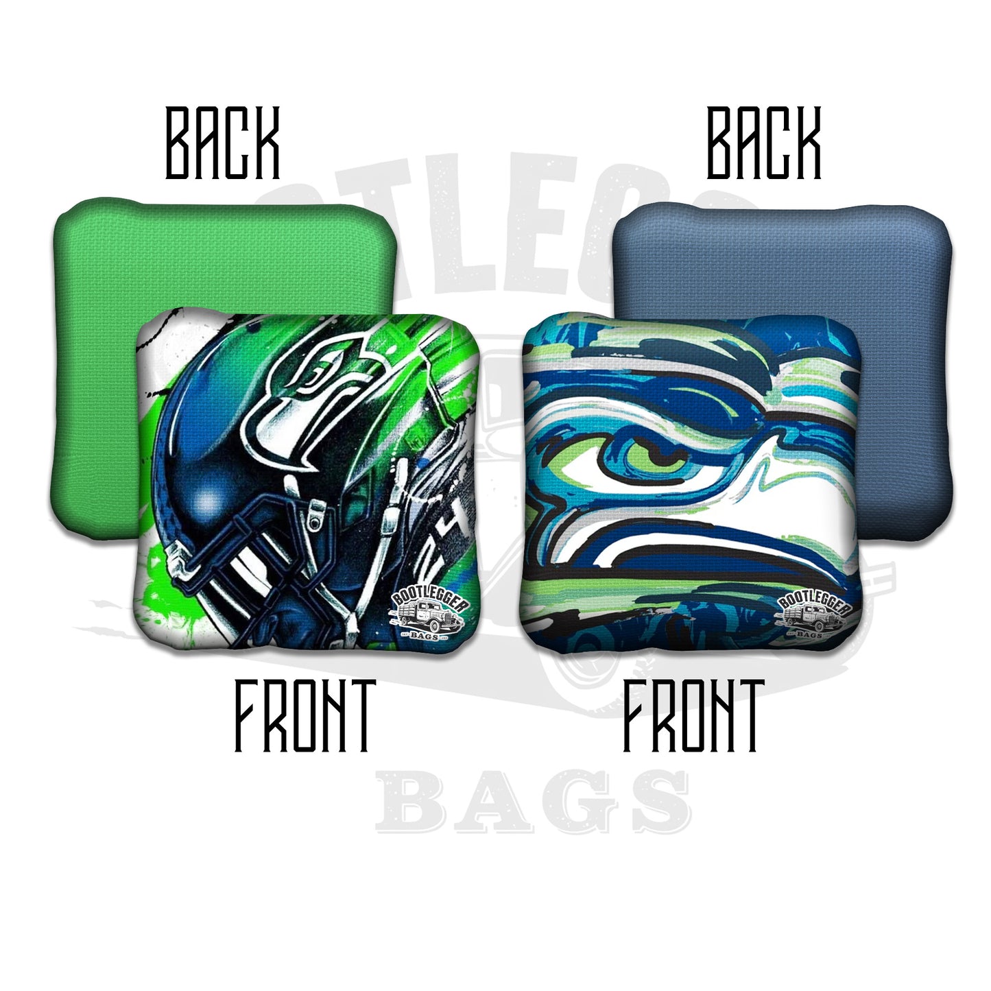 Seattle Seahawks Fan Art Cornhole Bags