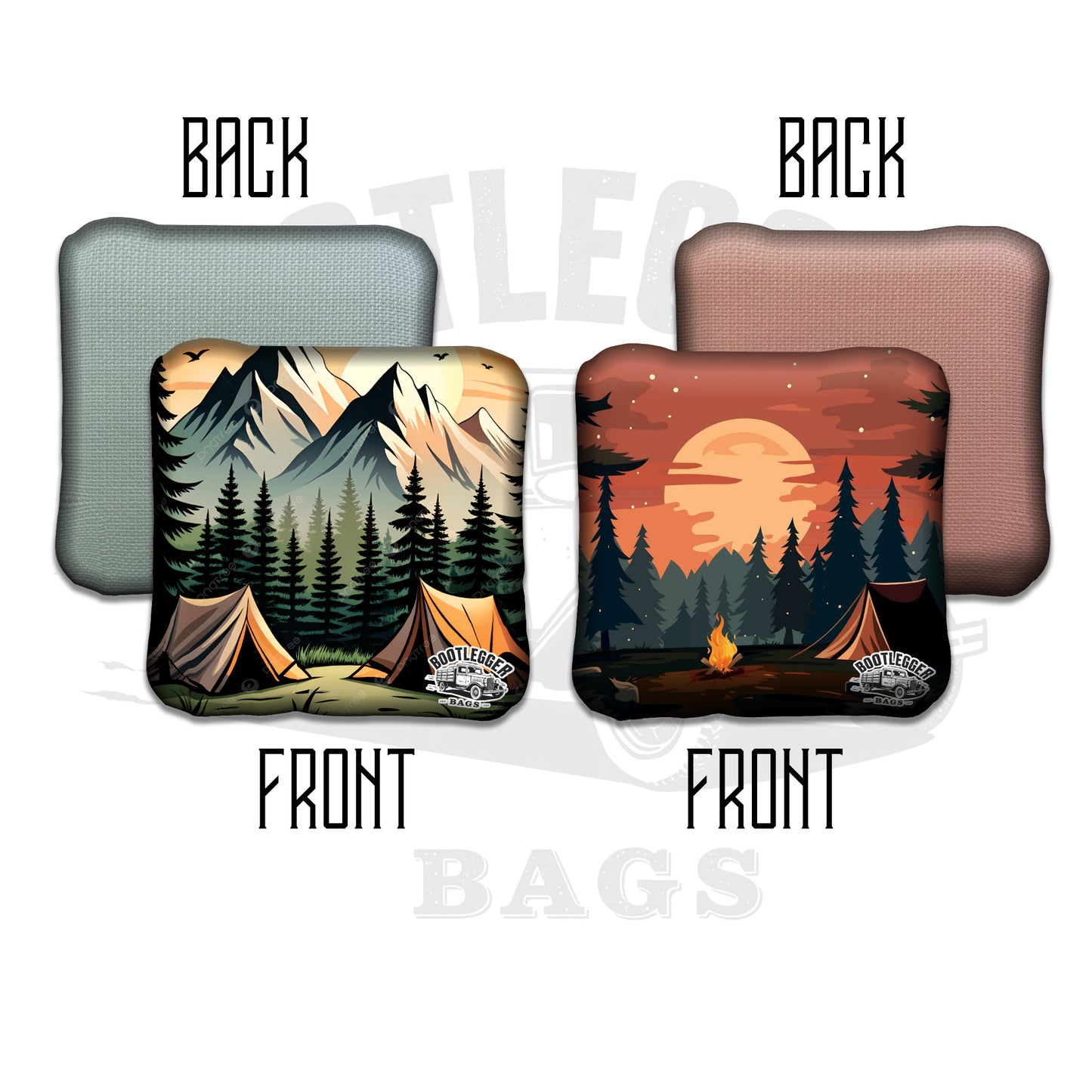 Camping Watercolor Cornhole Bags