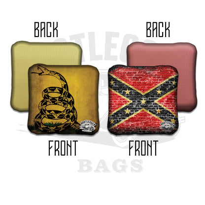 Confederate and Dont Tread on Me Flag Conhole Bags