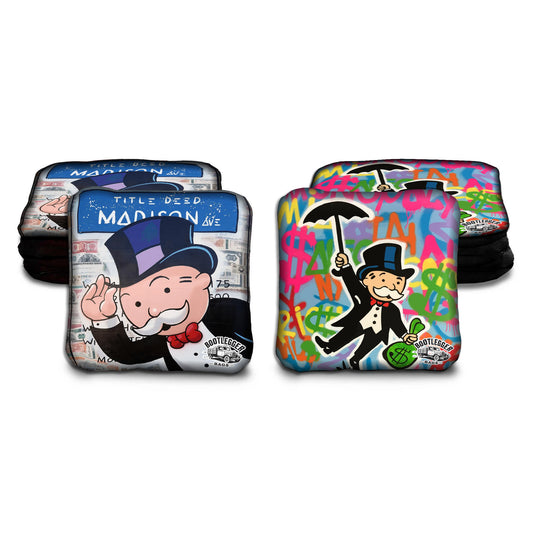 Mr. Monopoly Money Cornhole Bags