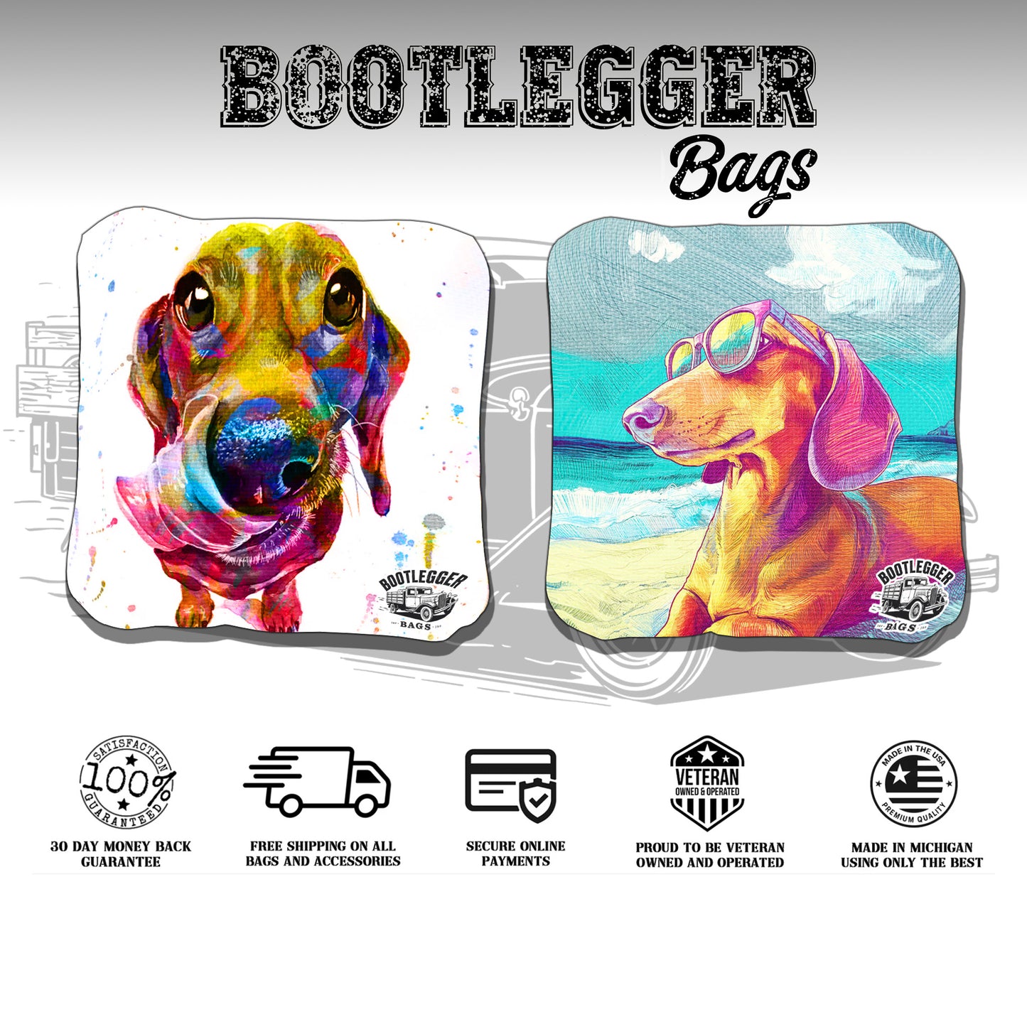 Dachshund Cornhole Bags