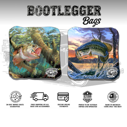 Bass Fishing Cornhole Bags