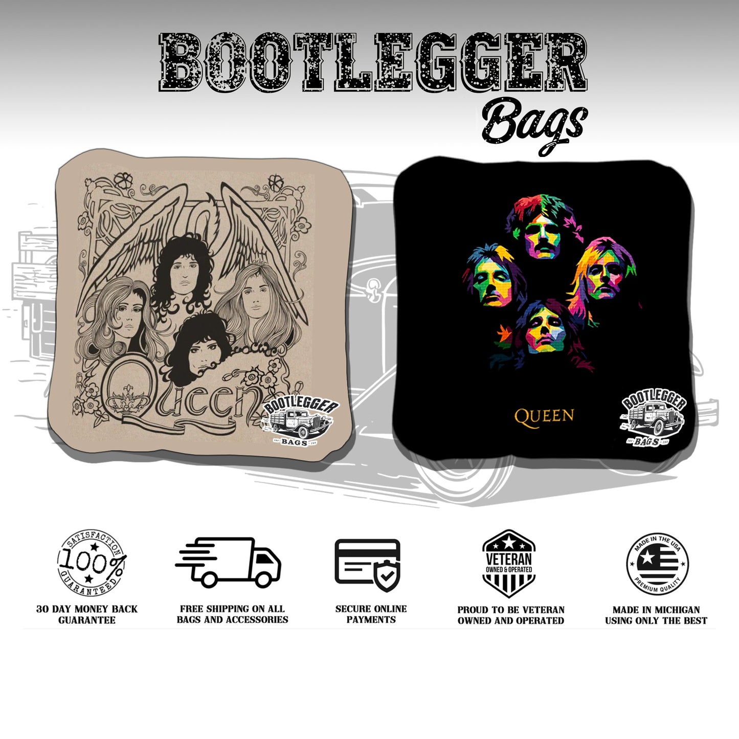 Queen Fan Art Cornhole Bags