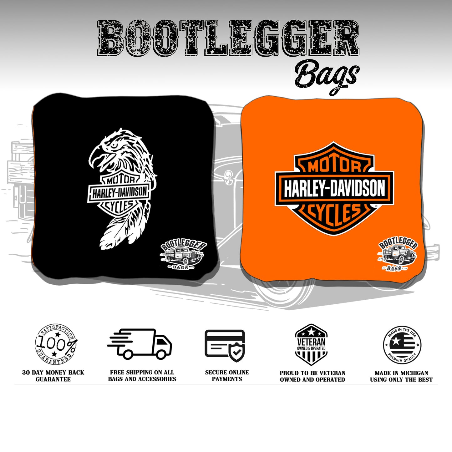 Harley Davidson Cornhole Bags