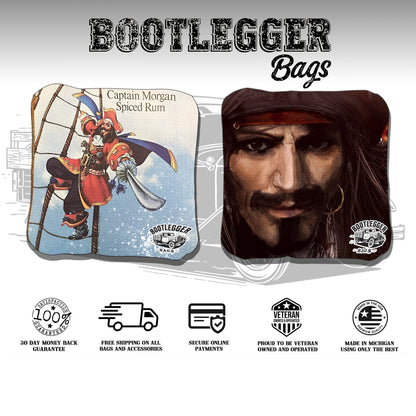 Captain Morgan Fan Art Cornhole Bags