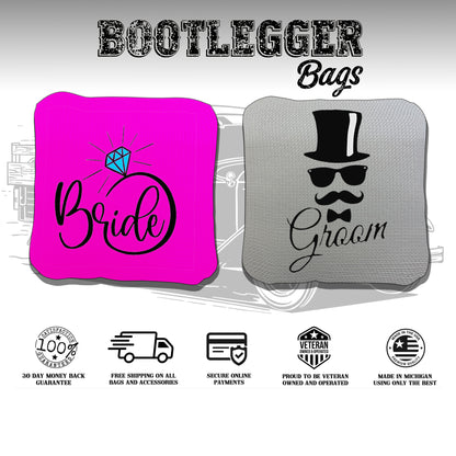 Bride and Groom Wedding Cornhole Bags