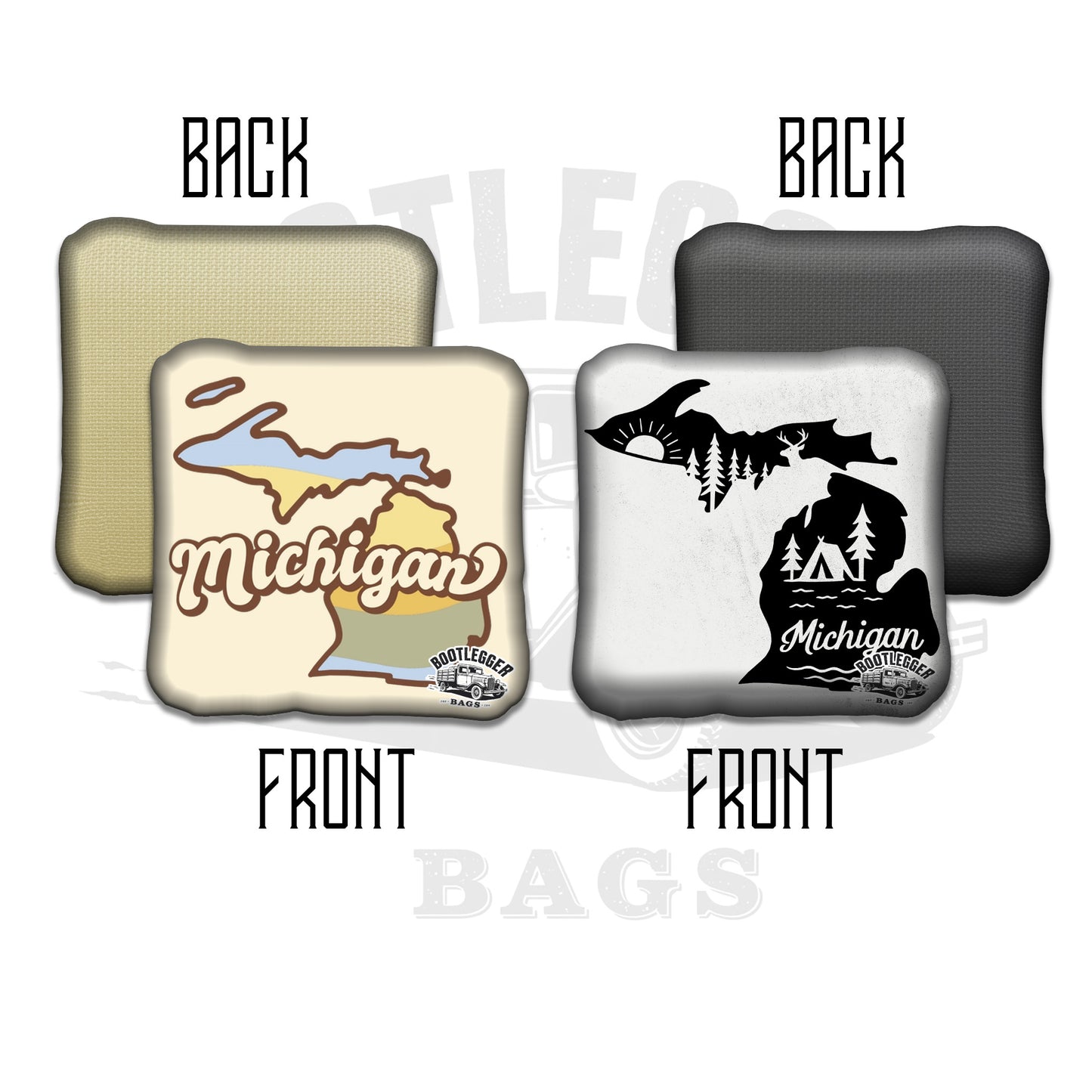 Michigan Camping Up North Cornhole Bags