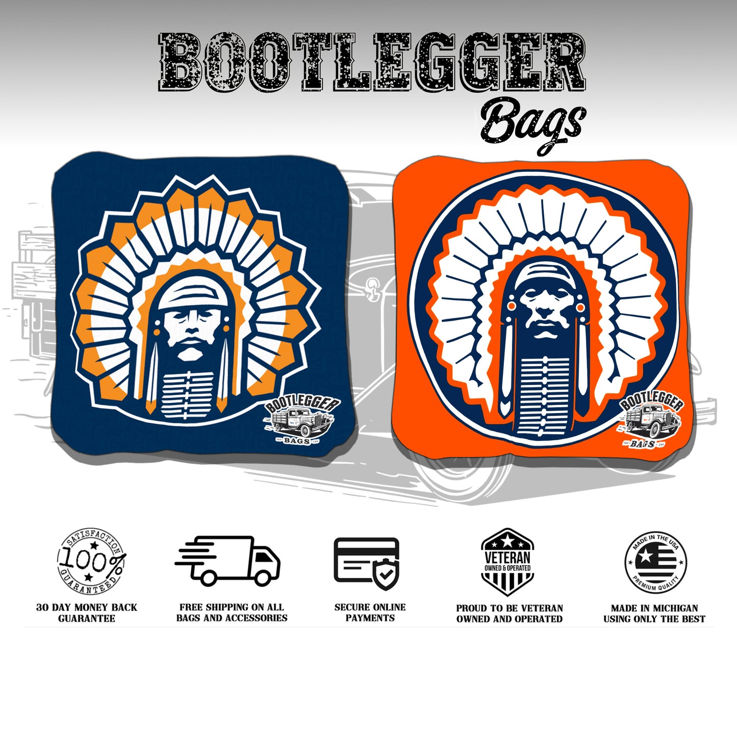 Illinois Fighting Illini Cornhole Bags