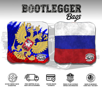 Russian Flag Cornhole Bags