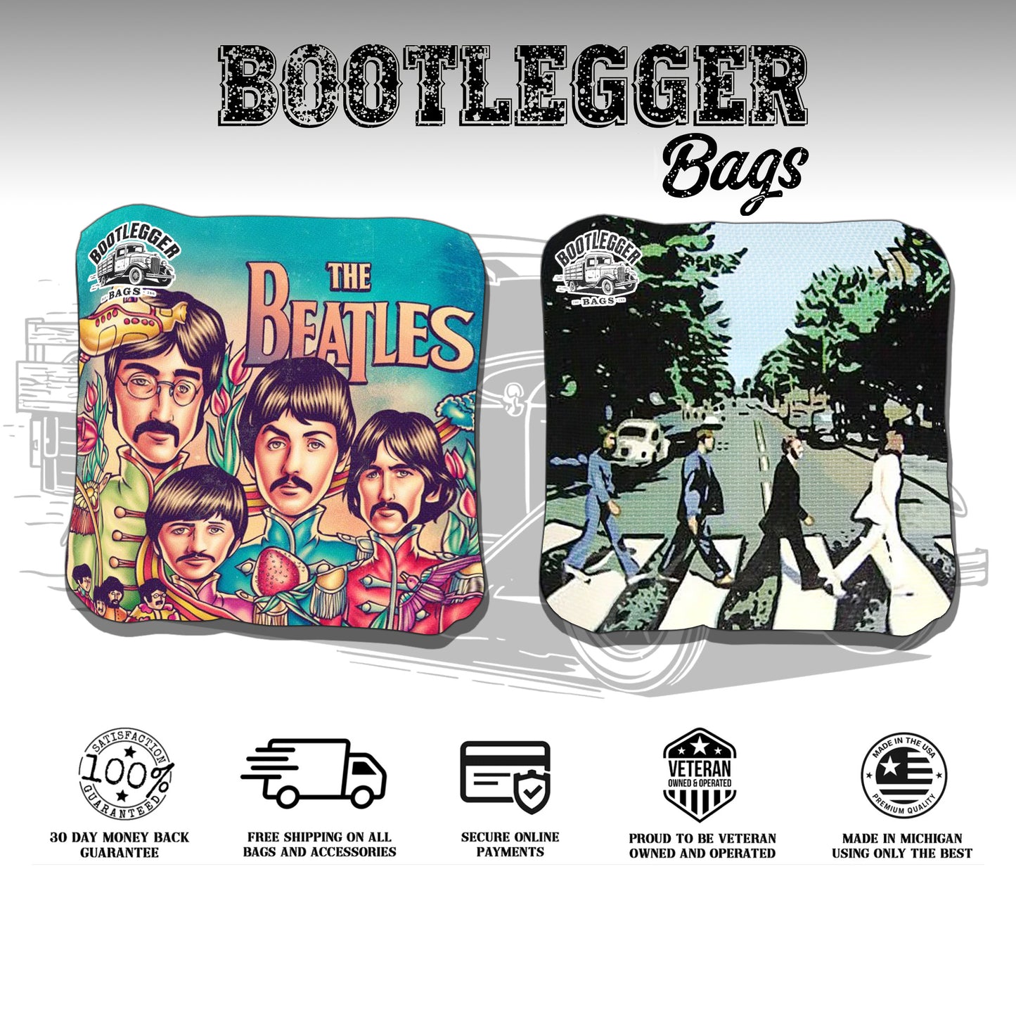 The Beatles Fan Art Cornhole Bags