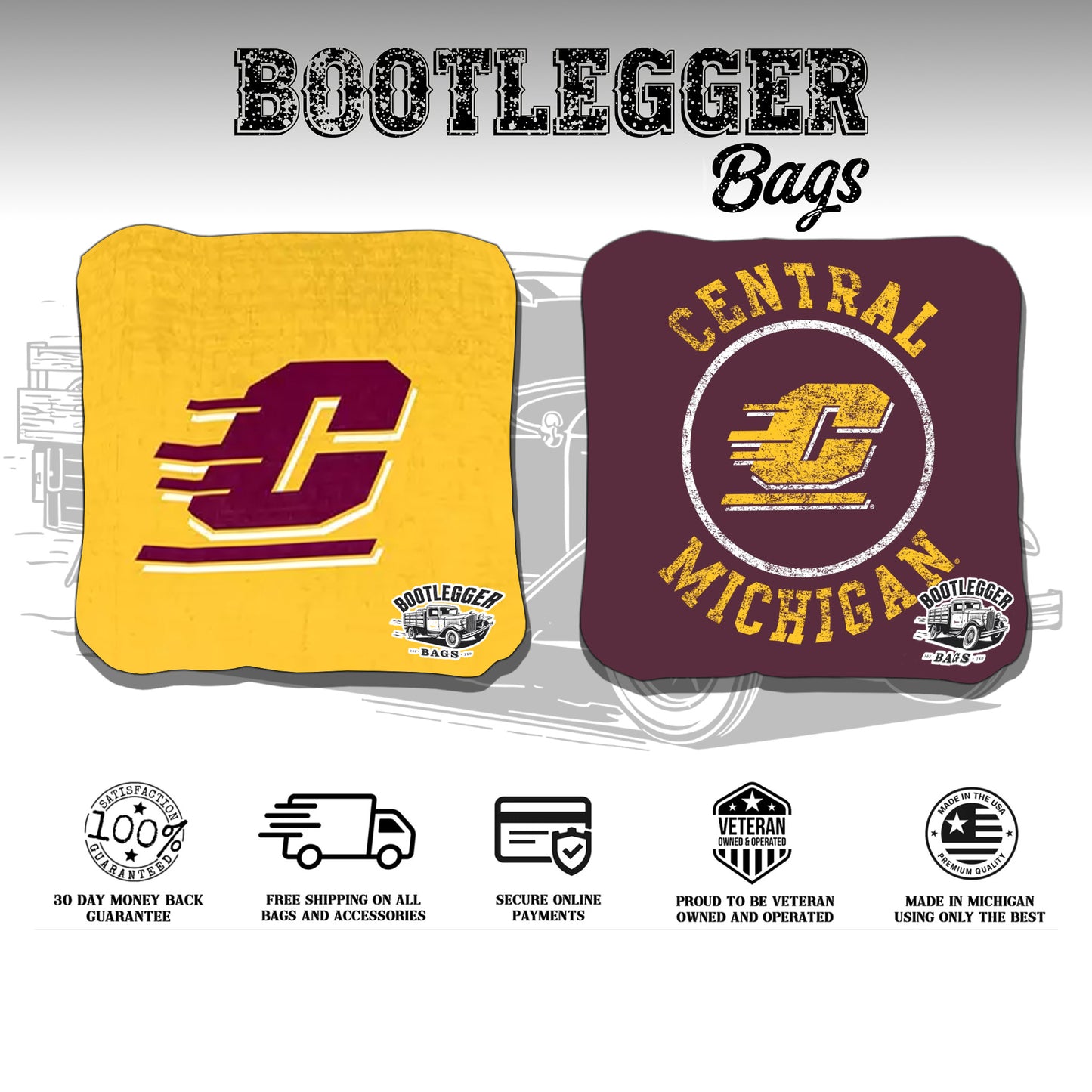 Central Michigan University Cornhole Bags