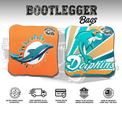 Miami Dolphins Fan Art Cornhole Bags