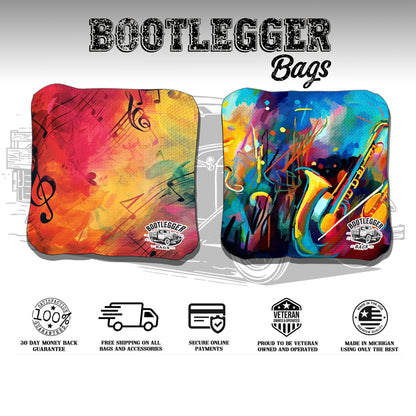 Jazz Theme Cornhole Bags