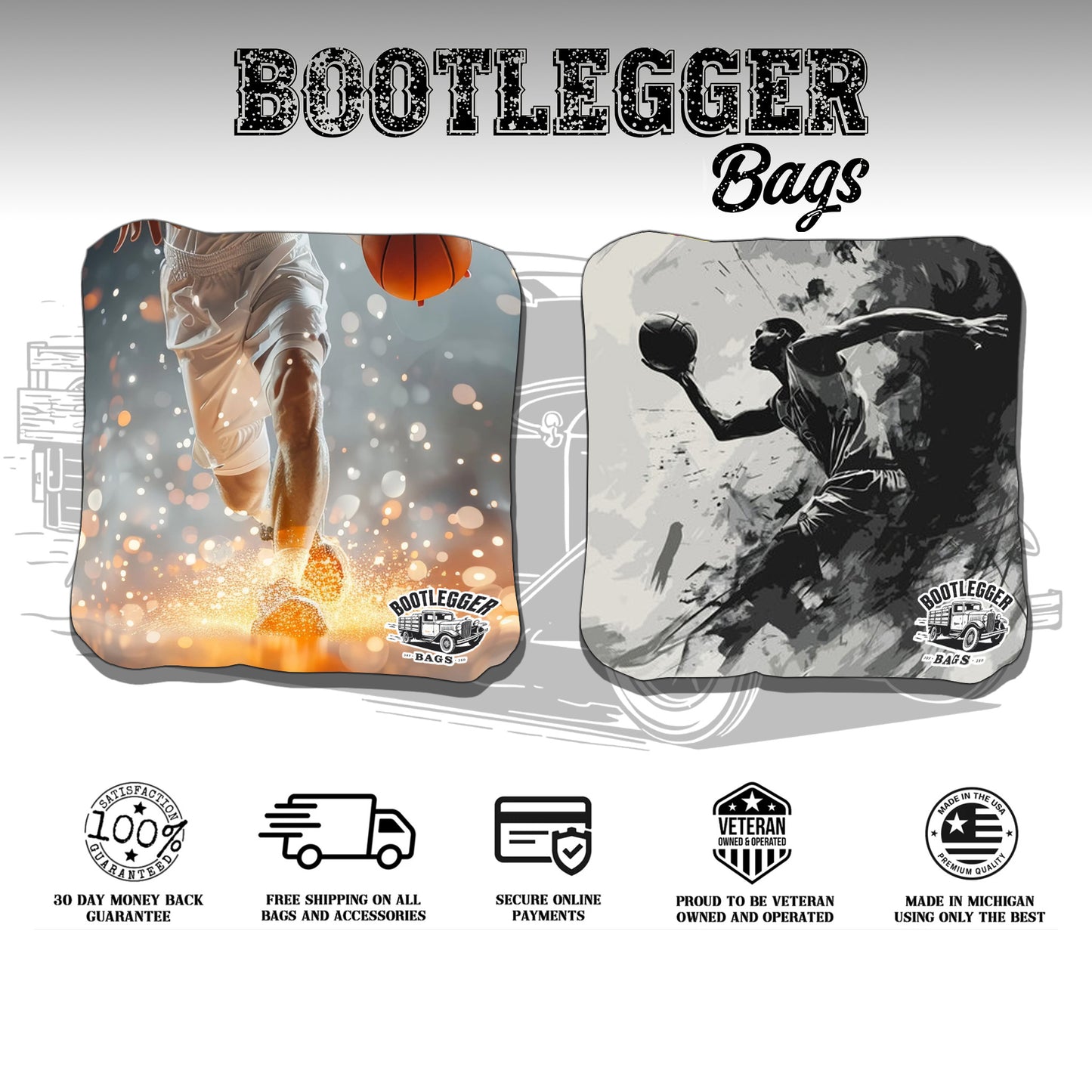 Basketball Cornhole Bags