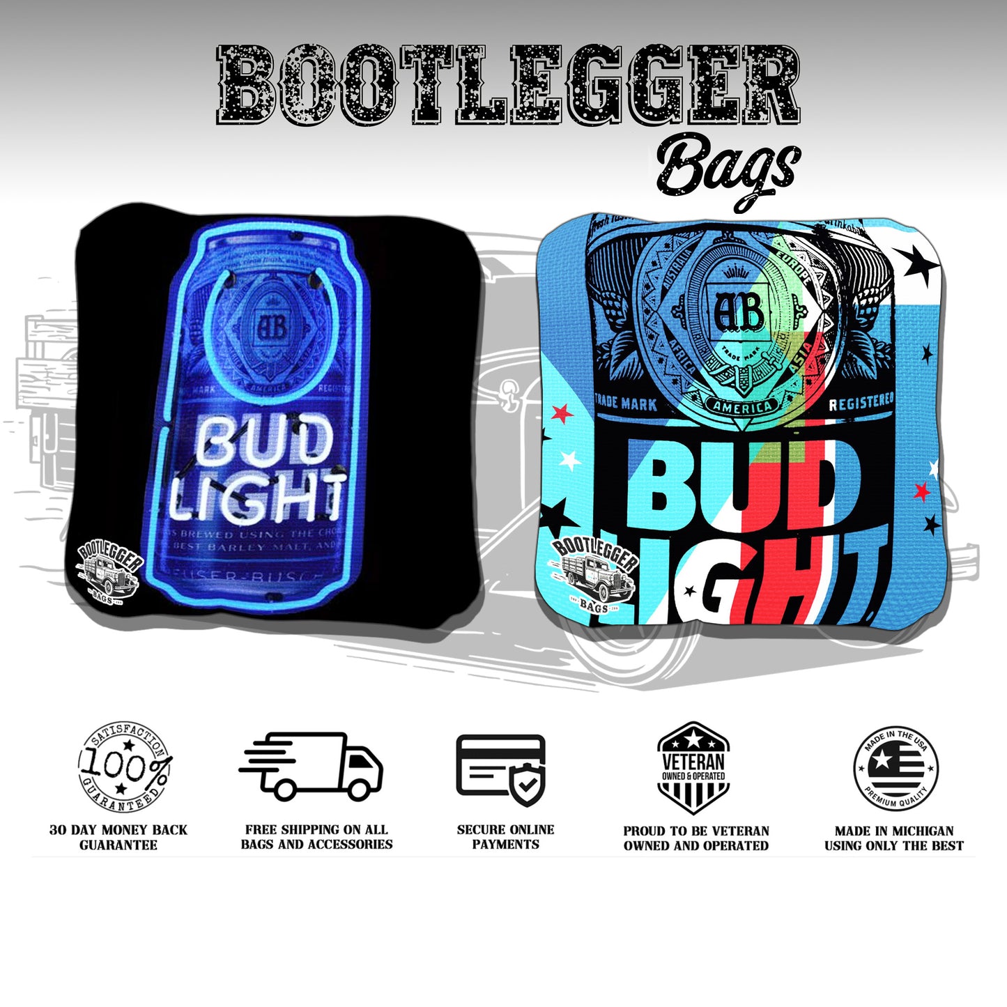 Bud Light Fan Art Cornhole Bags