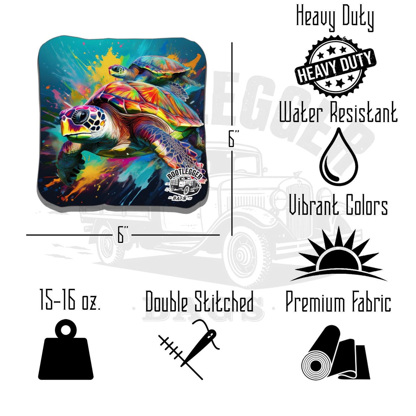 Tropical Dolphins and Sea Turtles Cornhole Bags