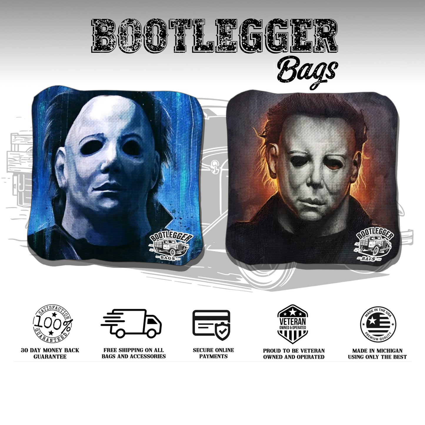 Mike Myers Fan Art Cornhole Bags