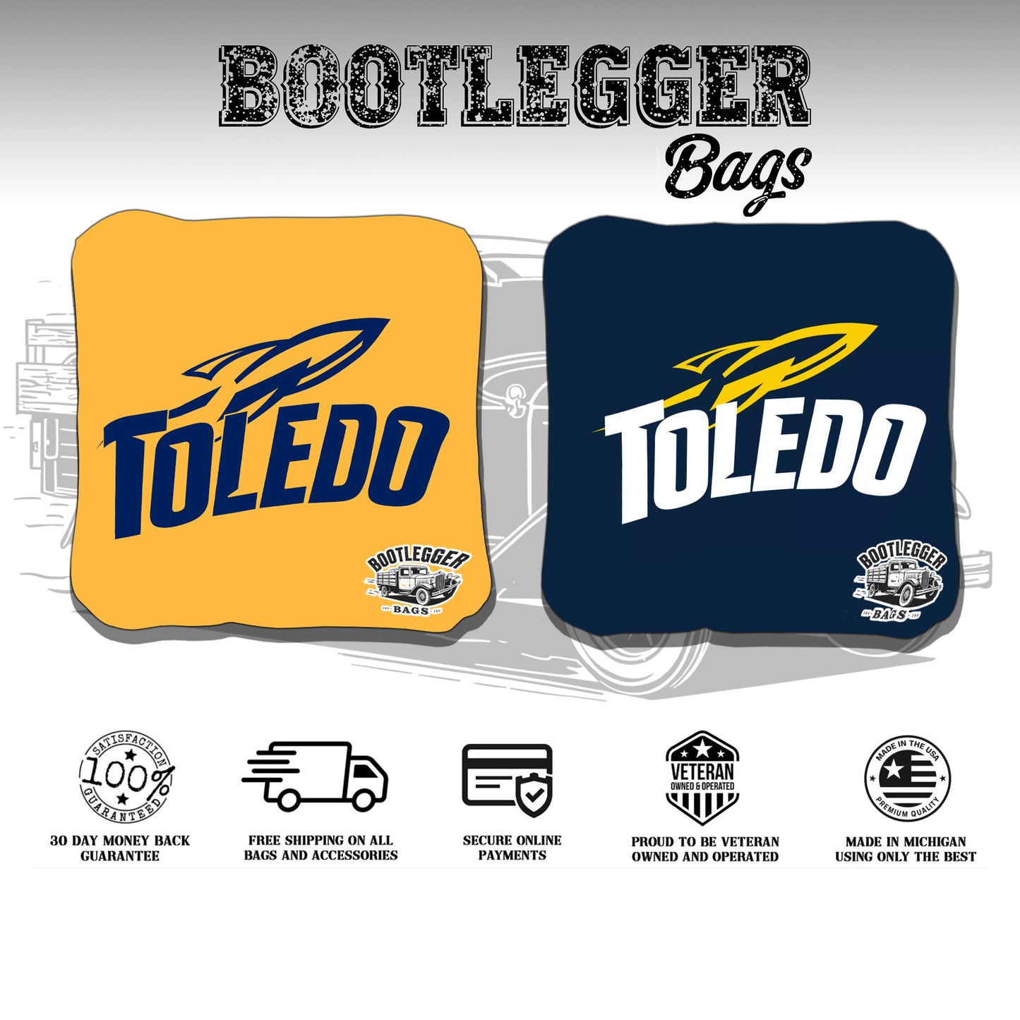 Toledo Rockets Cornhole Bags