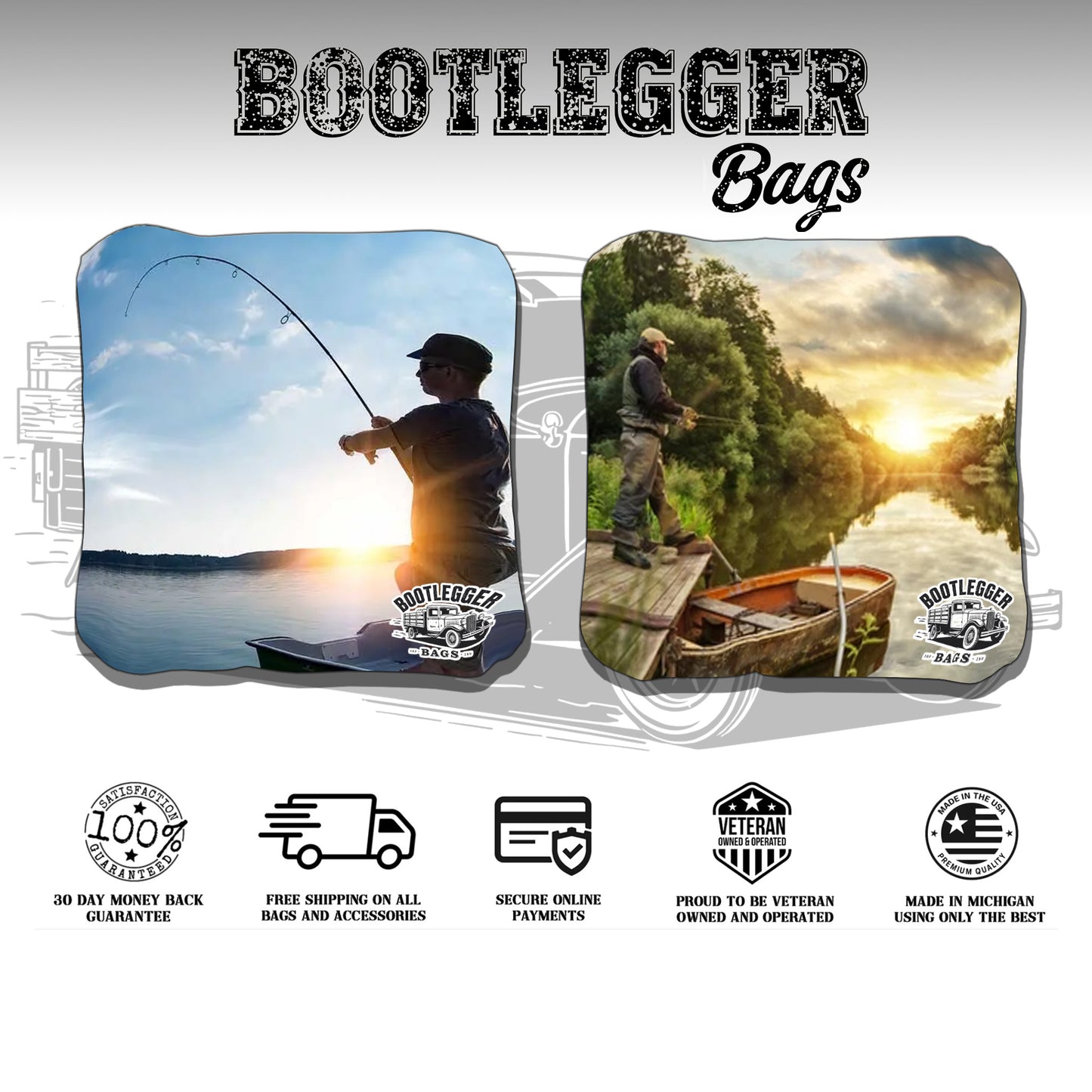 Fishing Cornhole Bags