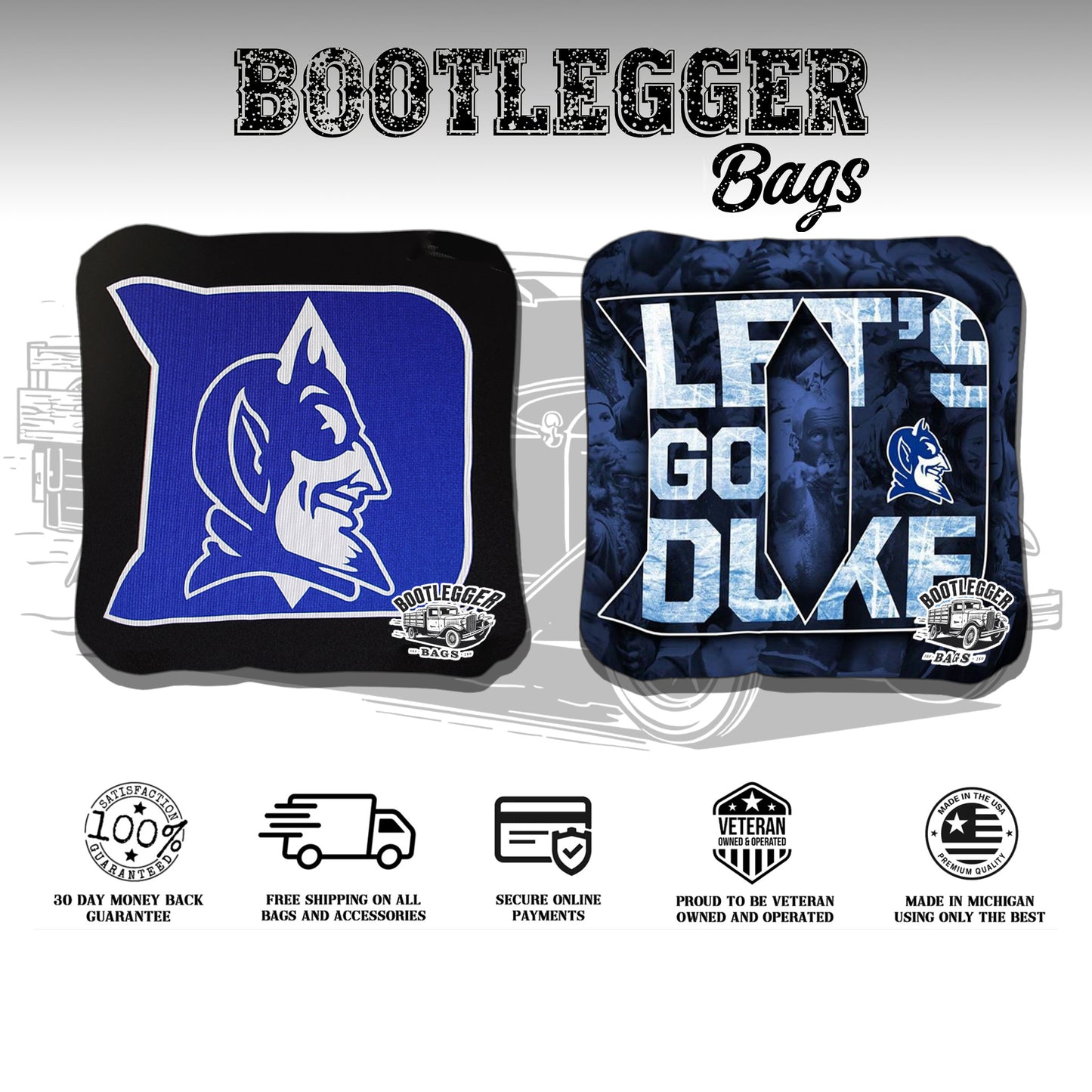 Duke Blue Devils Cornhole Bags