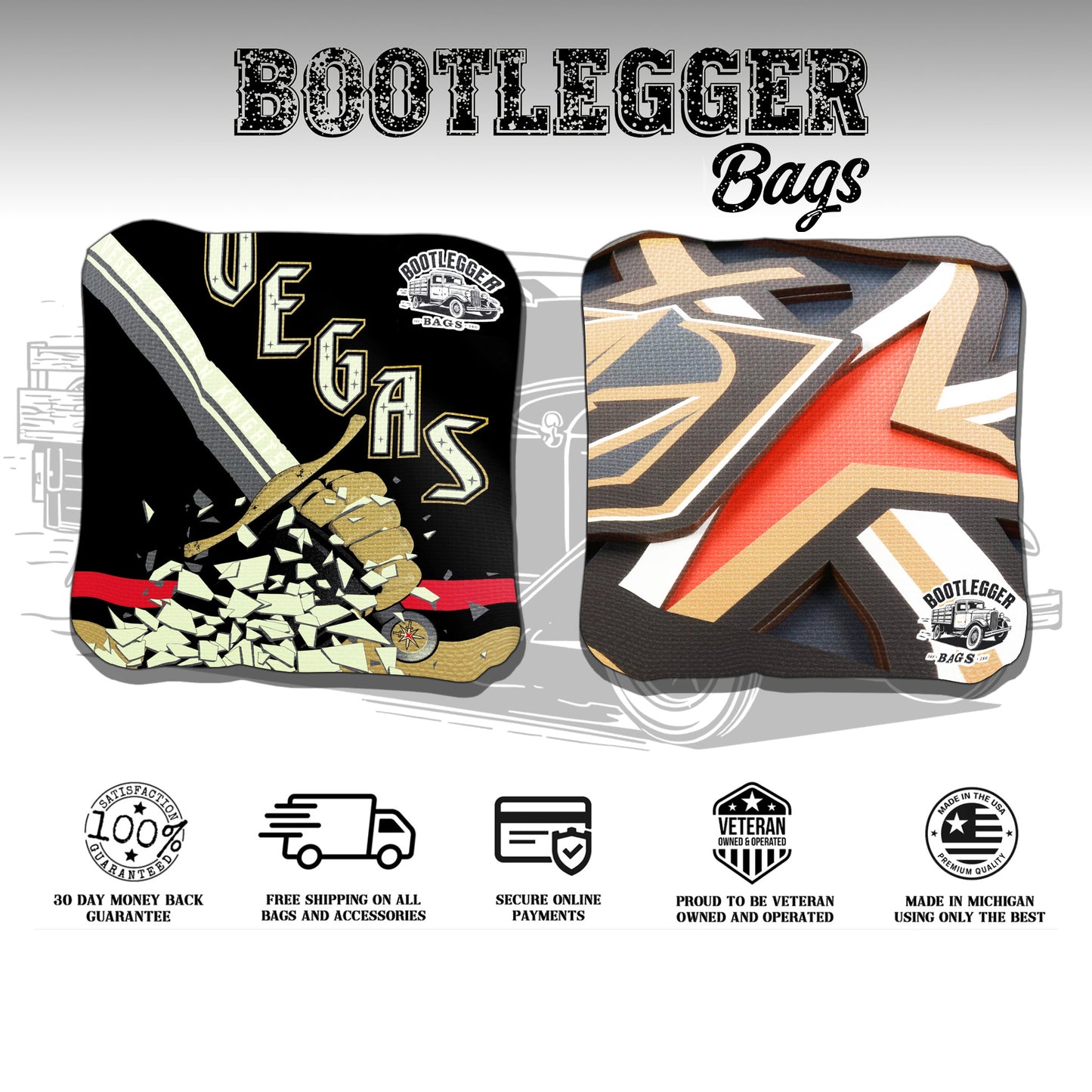 Vegas Golden Knights Fan Art Cornhole Bags