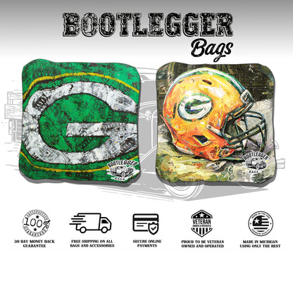 Green Bay Packers Fan Art Cornhole Bags