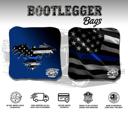 Thin Blue Line Eagle Cornhole Bags