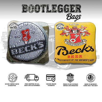 Becks Beer Fan Art Cornhole Bags