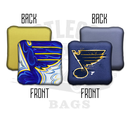 St Louis Blues Fan Art Cornhole Bags