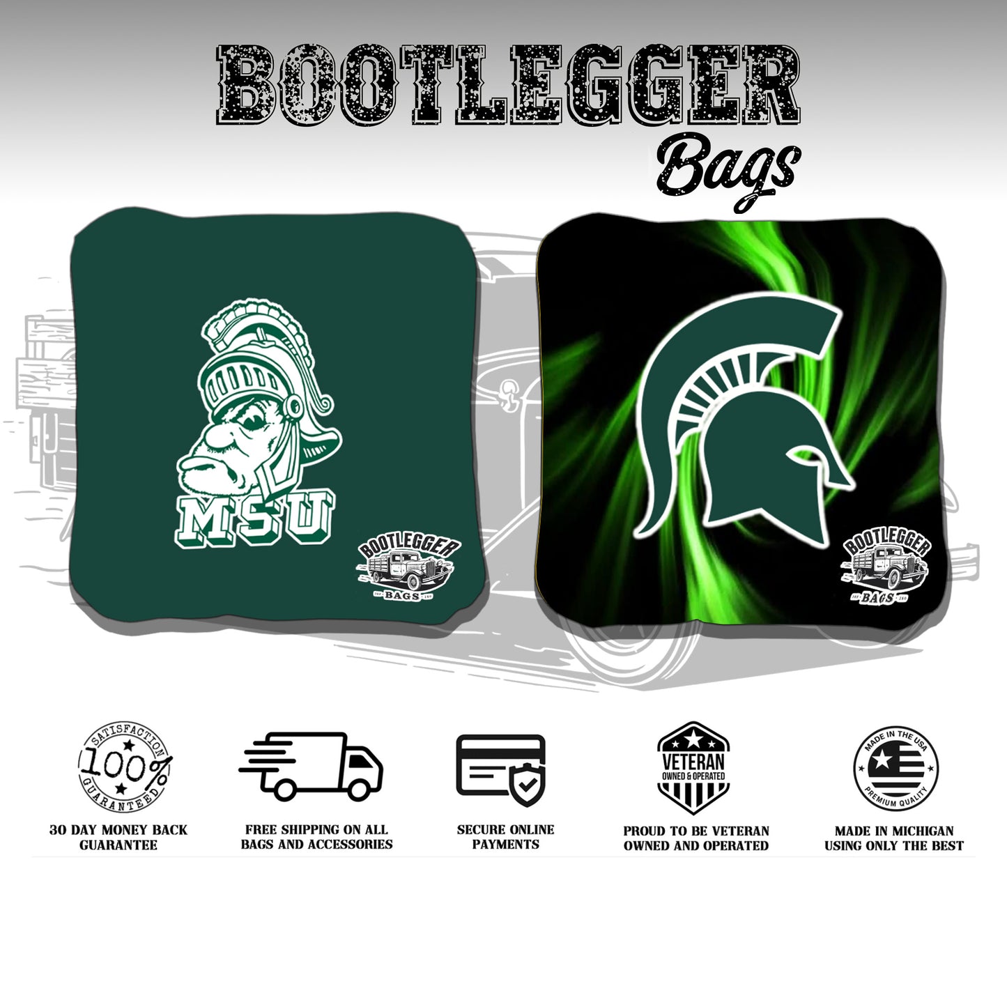 MSU Throwback Cornhole Bags