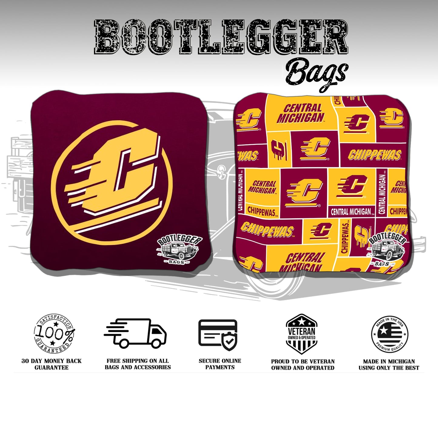 Central Michigan University Cornhole Bags