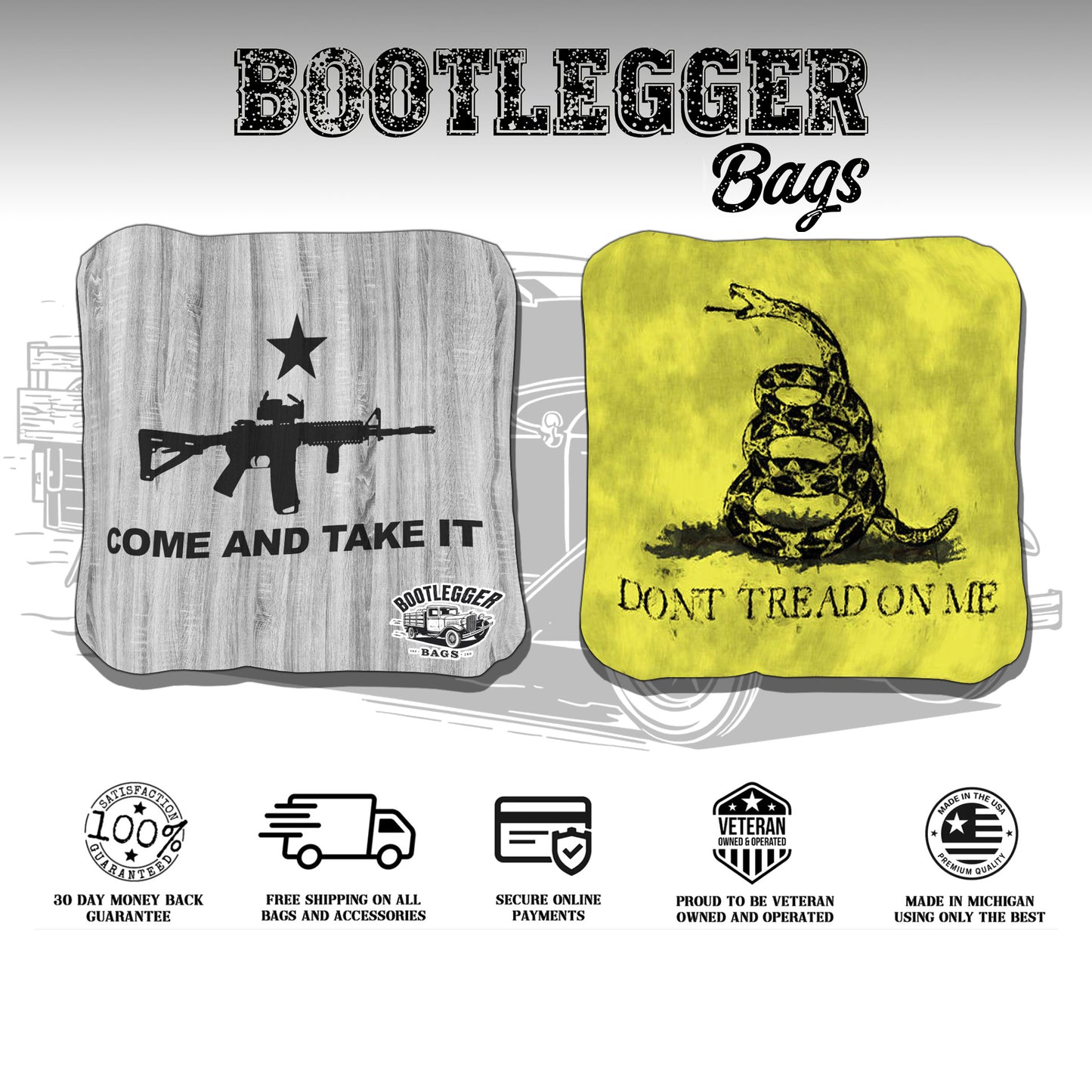 Come and Take It and Dont Tread on Me Cornhole Bags