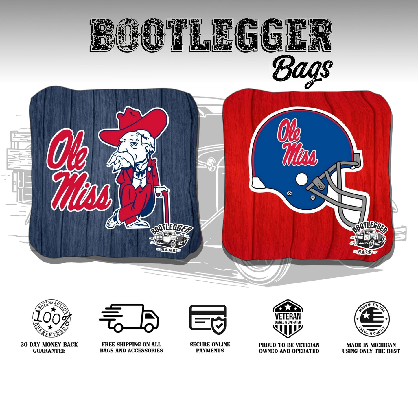 Ole Miss Cornhole Bags