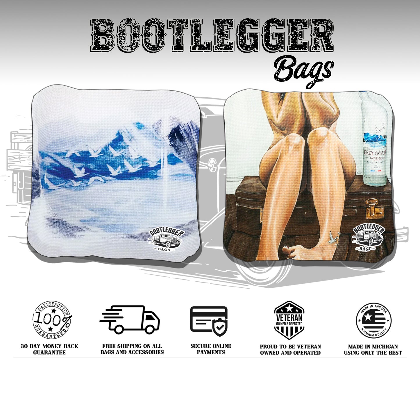 Grey Goose Fan Art Cornhole Bags