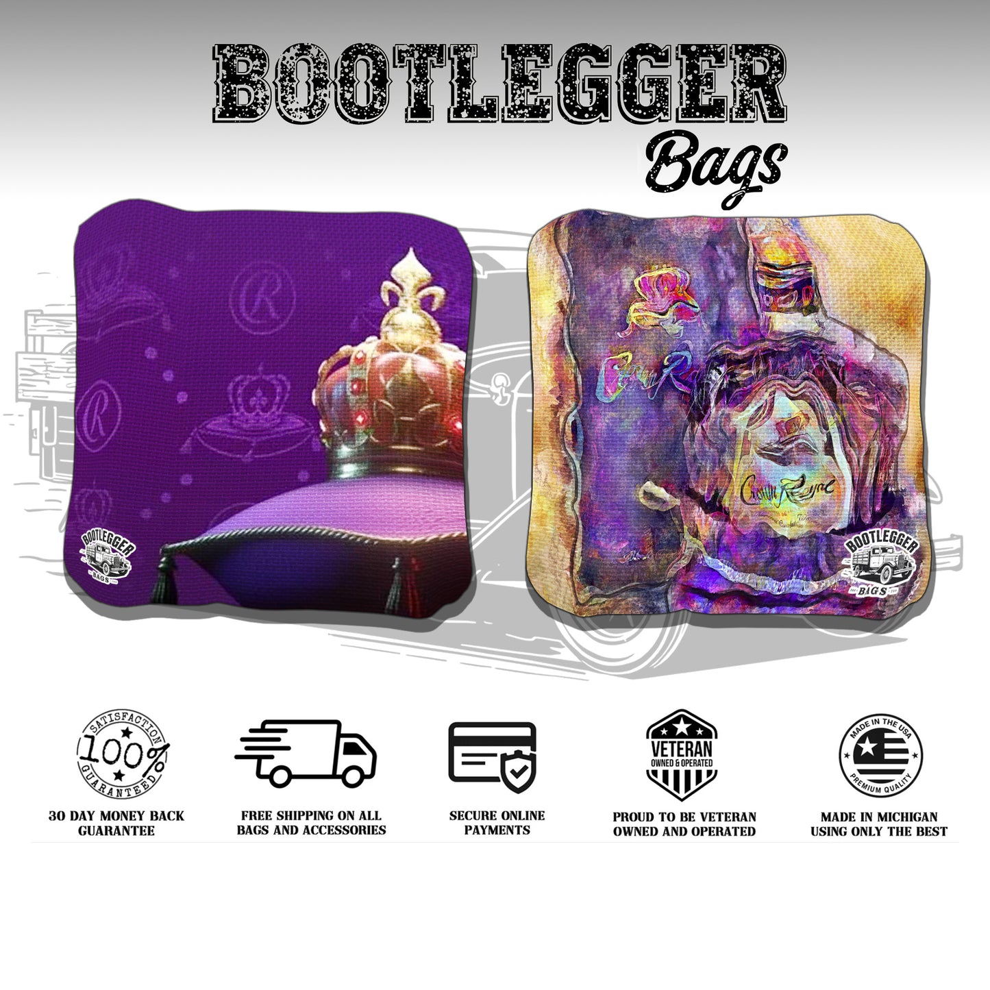 Crown Royal Fan Art Cornhole Bags