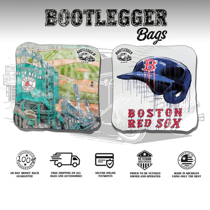 Boston Red Sox Fan Art Cornhole Bags