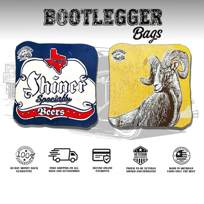 Shiner Bock Beer Fan Art Cornhole Bags