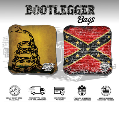Confederate and Dont Tread on Me Flag Conhole Bags