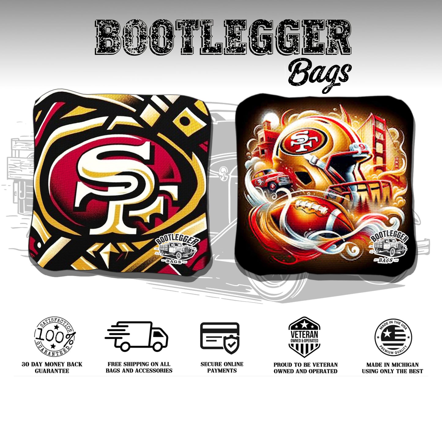 San Francisco 49ers Fan Art Cornhole Bags