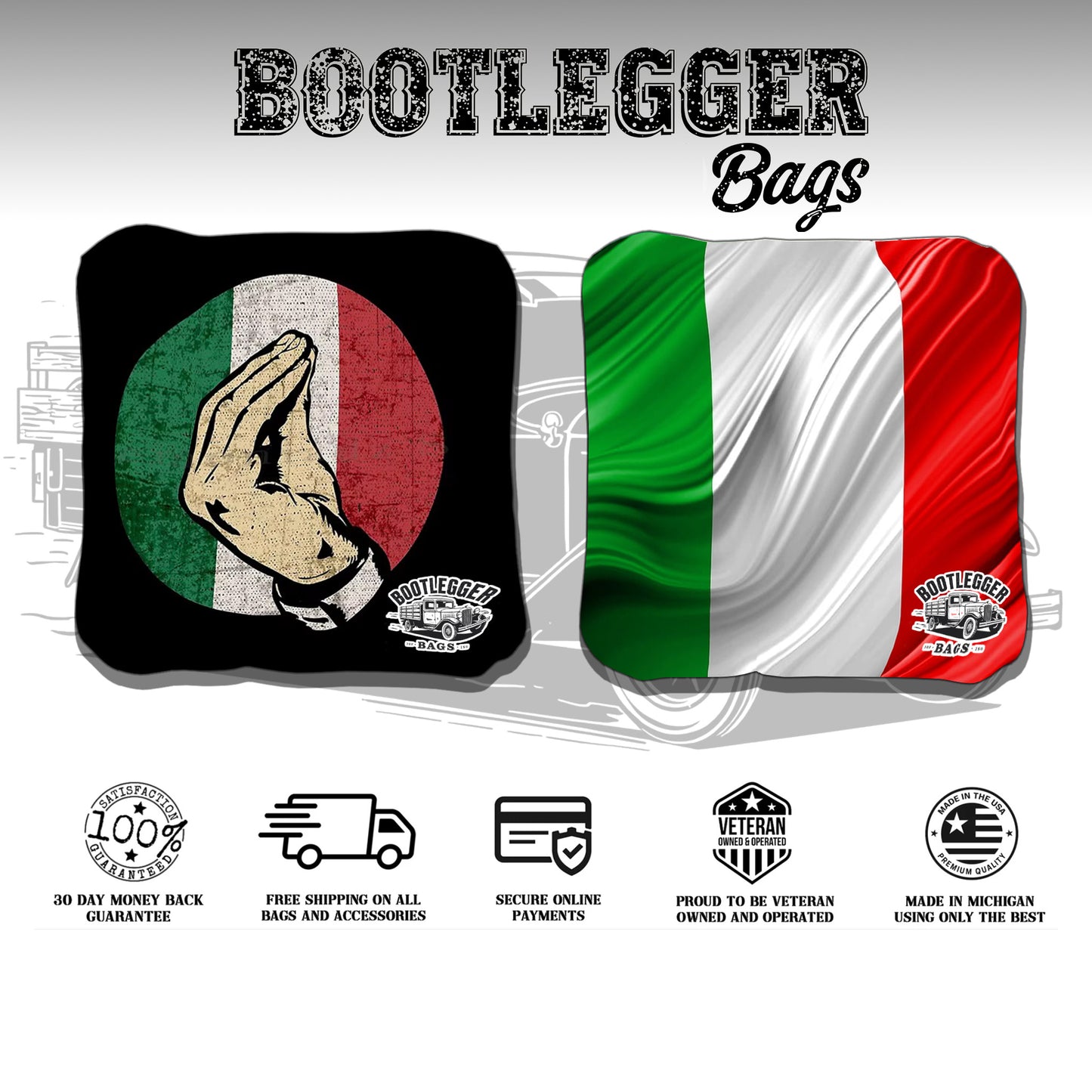 Italian Flag Cornhole Bags