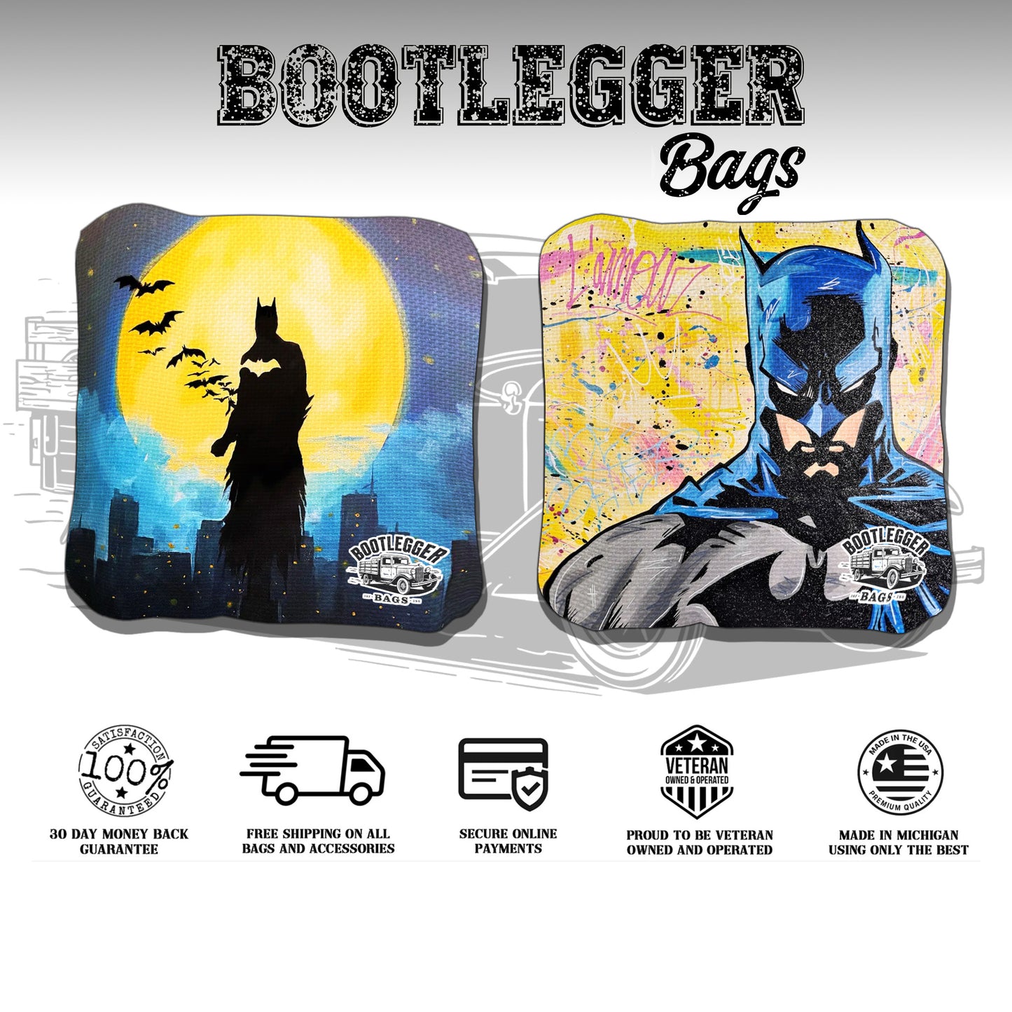 Batman Fan Art Cornhole Bags